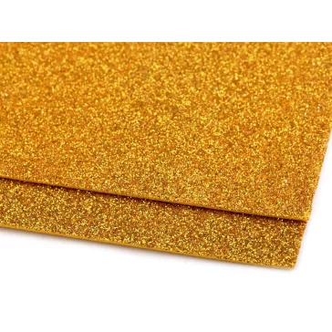   Habgumi Moosgummi csillámokkal 20x30 cm - 4 arany (60 db-os csomagolás)