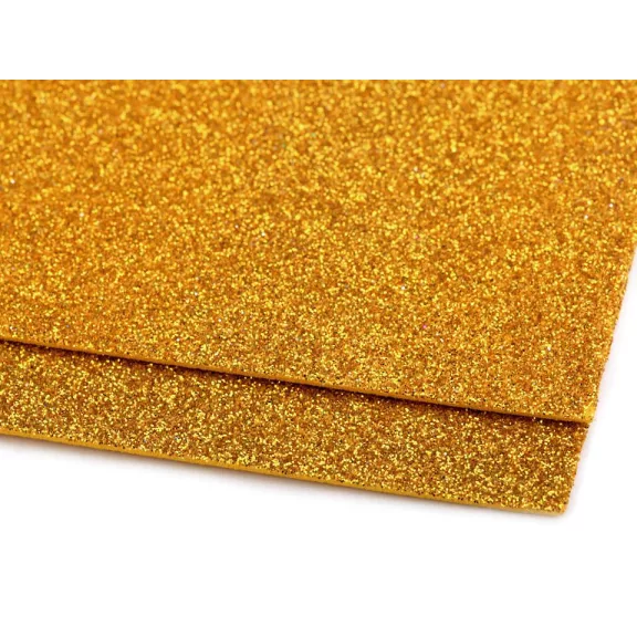 Habgumi Moosgummi csillámokkal 20x30 cm - 4 arany (2 db-os csomagolás) Habgumi Moosgummi csillámokkal 20x30 cm - 4 arany (2 db-os csomagolás)
