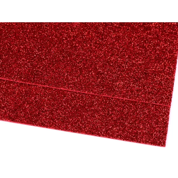 Habgumi Moosgummi csillámokkal 20x30 cm - 8 piros (10 db-os csomagolás) Habgumi Moosgummi csillámokkal 20x30 cm - 8 piros (10 db-os csomagolás)