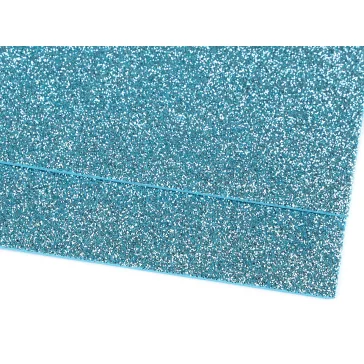   Habgumi Moosgummi csillámokkal 20x30 cm - 9 jégkék (60 db-os csomagolás)