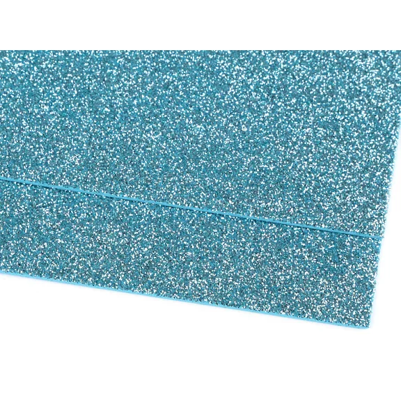 Habgumi Moosgummi csillámokkal 20x30 cm - 9 jégkék (2 db-os csomagolás) Habgumi Moosgummi csillámokkal 20x30 cm - 9 jégkék (2 db-os csomagolás)