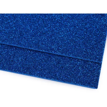   Habgumi Moosgummi csillámokkal 20x30 cm - 17 kék (2 db-os csomagolás)