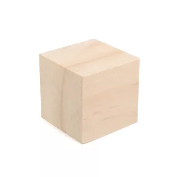   Fa kocka - félkészáru 4x4 cm - természeti (50 db-os csomagolás)