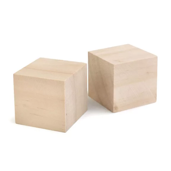 Fa kocka - félkészáru 4x4 cm - természeti (10 db-os csomagolás) Fa kocka - félkészáru 4x4 cm - természeti (10 db-os csomagolás)