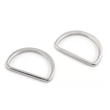   Félkarika textilpántra szélessége 25 mm lapos - 4 nikkel (20 db-os csomagolás)