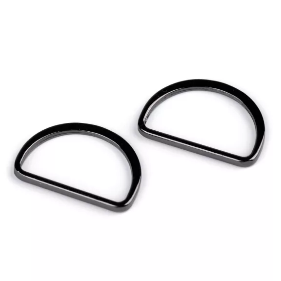 Félkarika textilpántra szélessége 25 mm lapos - 2 nikkel fekete (20 db-os csomagolás) Félkarika textilpántra szélessége 25 mm lapos - 2 nikkel fekete (20 db-os csomagolás)