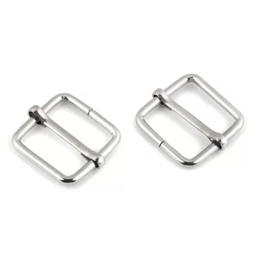   Szögletes kapocs övekre 20 mm-es - 1 nikkel (200 db-os csomagolás)