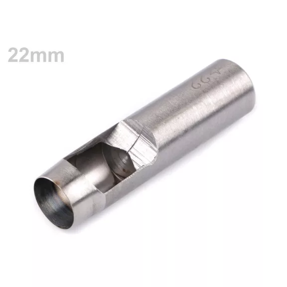 Fém lyukasztó textil anyagra Ø17; 18; 19; 20; 22 mm - 22 mm nikkel (3 db-os csomagolás) Fém lyukasztó textil anyagra Ø17; 18; 19; 20; 22 mm - 22 mm nikkel (3 db-os csomagolás)