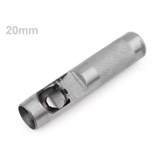 Fém lyukasztó textil anyagra Ø17; 18; 19; 20; 22 mm - 20 mm nikkel (1 db-os csomagolás) Fém lyukasztó textil anyagra Ø17; 18; 19; 20; 22 mm - 20 mm nikkel (1 db-os csomagolás)