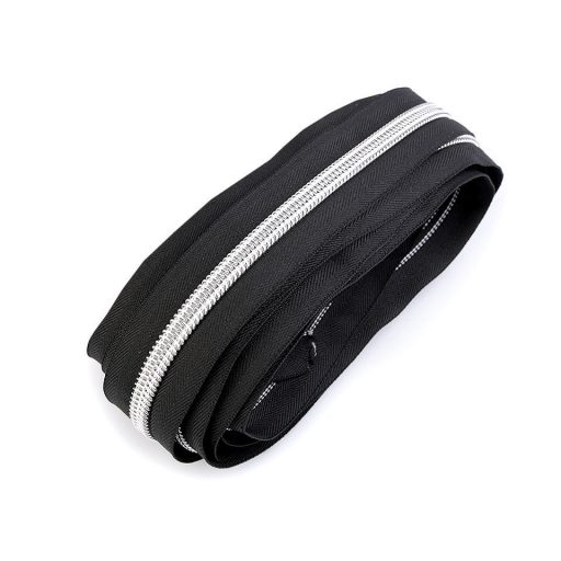 Spirálcipzár ezüst fogazással No 10 folyóméter