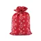 Ajándékzsák pelyhek / mikulás zsák 20x30 cm - 1 piros (1 db-os csomagolás)