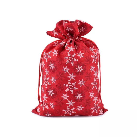 Ajándékzsák pelyhek / mikulás zsák 20x30 cm - 1 piros (10 db-os csomagolás) Ajándékzsák pelyhek / mikulás zsák 20x30 cm - 1 piros (10 db-os csomagolás)