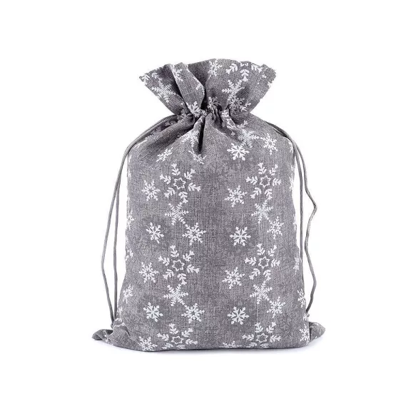 Ajándékzsák pelyhek / mikulás zsák 20x30 cm - 2 szürke (10 db-os csomagolás) Ajándékzsák pelyhek / mikulás zsák 20x30 cm - 2 szürke (10 db-os csomagolás)