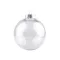 Díszgömb kisebb Ø8 cm átlátszó - 1 Transparent ezüst (6 db-os csomagolás)