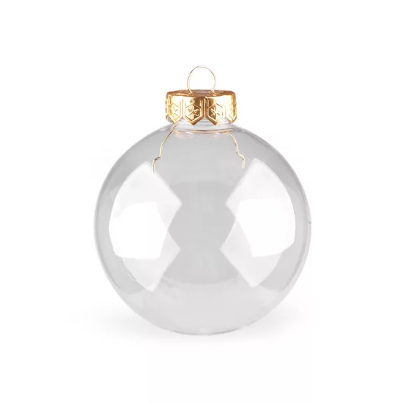 Díszgömb kisebb Ø8 cm átlátszó - 2 Transparent arany (24 db-os csomagolás) Díszgömb kisebb Ø8 cm átlátszó - 2 Transparent arany (24 db-os csomagolás)