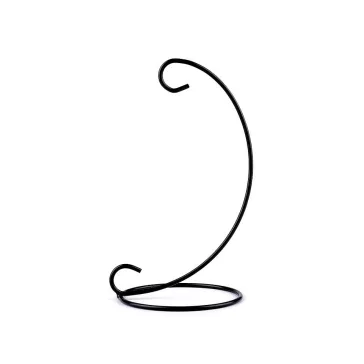   Aerárium fém állvány / gömb magasság 22 cm-es - fekete (2 db-os csomagolás)