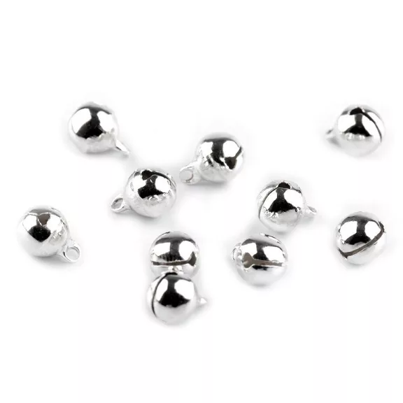 Csengettyű Ø8 mm ruhára - 1 ezüst (20 db-os csomagolás) Csengettyű Ø8 mm ruhára - 1 ezüst (20 db-os csomagolás)
