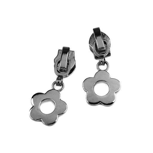 Cipzár húzóka spirál cipzárhoz No 5 szív, csillag, virág