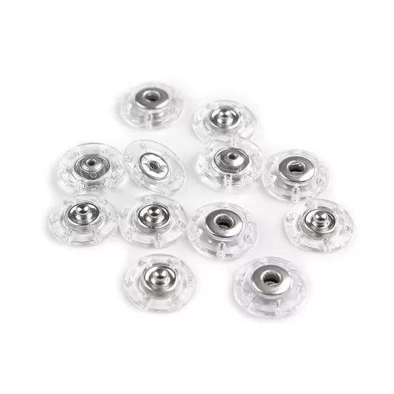 Patentek / kapcsok Ø 18; 20; 25 mm - 1 (18 mm) Transparent nikkel (30 pár) Patentek / kapcsok Ø 18; 20; 25 mm - 1 (18 mm) Transparent nikkel (30 pár)
