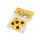 Filc virág Ø30 mm napraforgó, margaréta - 2 sárga (5 db-os csomagolás)