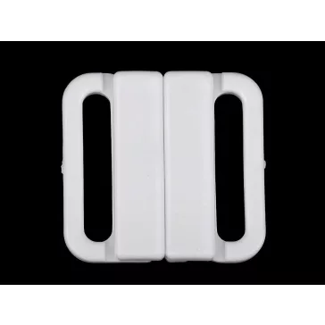   Fürdőruhakapocs / övkapocs szélessége 25 mm műanyag - 1 fehér (2 pár)