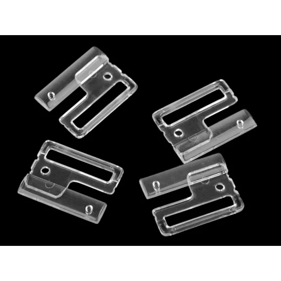 Fürdőruhakapocs / övkapocs szélessége 25 mm műanyag - 3 Transparent (100 pár) Fürdőruhakapocs / övkapocs szélessége 25 mm műanyag - 3 Transparent (100 pár)