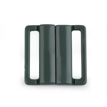   Fürdőruhakapocs / övkapocs szélessége 25 mm műanyag - 5 szürkészöld (2 pár)