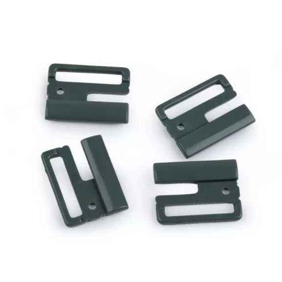 Fürdőruhakapocs / övkapocs szélessége 25 mm műanyag - 5 szürkészöld (20 pár) Fürdőruhakapocs / övkapocs szélessége 25 mm műanyag - 5 szürkészöld (20 pár)