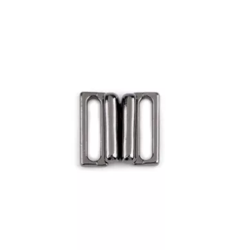  Fürdőruhakapocs szélessége 14 mm fém - 4 nikkel fekete (2 pár)