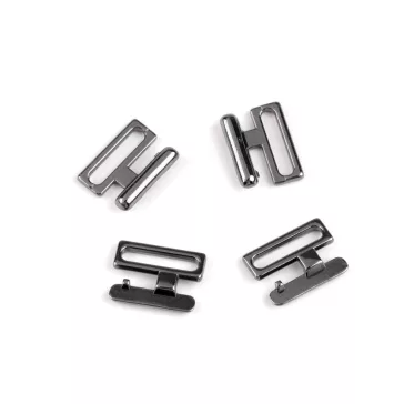   Fürdőruhakapocs szélessége 14 mm fém - 4 nikkel fekete (10 pár)