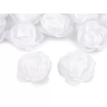 Művirág rózsa Ø3,5 mm - 1 fehér (80 db-os csomagolás)