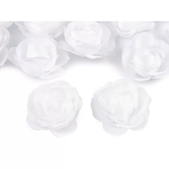 Művirág rózsa Ø3,5 mm - 1 fehér (4 db-os csomagolás) Művirág rózsa Ø3,5 mm - 1 fehér (4 db-os csomagolás)