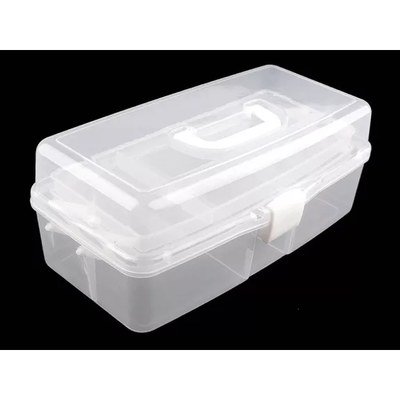 Gyöngy, szerelékes tároló doboz / szétnyitható - Transparent off white (1 db-os csomagolás) Gyöngy, szerelékes tároló doboz / szétnyitható - Transparent off white (1 db-os csomagolás)