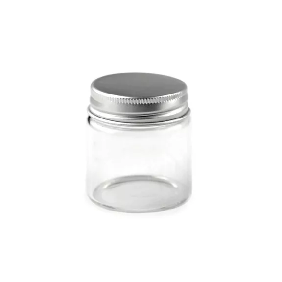 Üvegcse csavaros fedővel 47x50 mm - Transparent (6 fiola) Üvegcse csavaros fedővel 47x50 mm - Transparent (6 fiola)