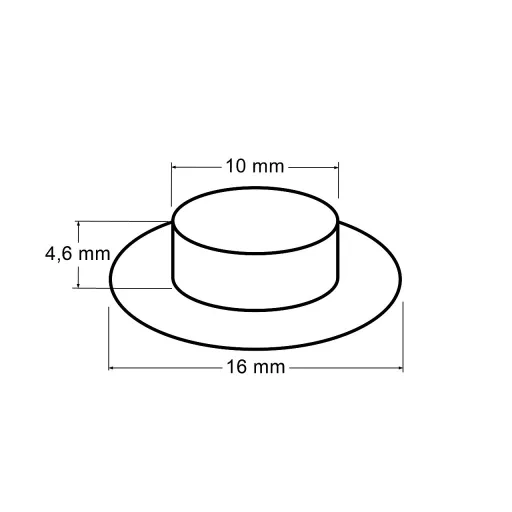 Ringli alátéttel belső Ø10 mm / külső Ø16 mm