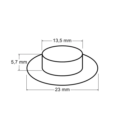 Ringli alátéttel Ø13,5 mm / külső Ø23 mm