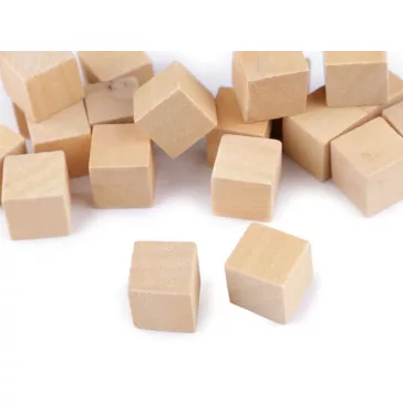 Fa kockák 15x15 mm - 1 természeti (80 db-os csomagolás)