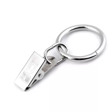   Függöny kapocs karikával Ø25 mm - nikkel (100 db-os csomagolás)