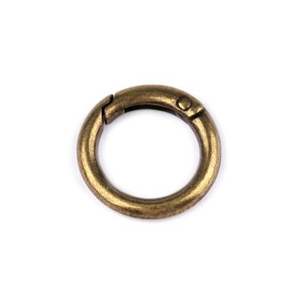 Karabiner gömbölyű táskára való / kulcskarika Ø16 mm