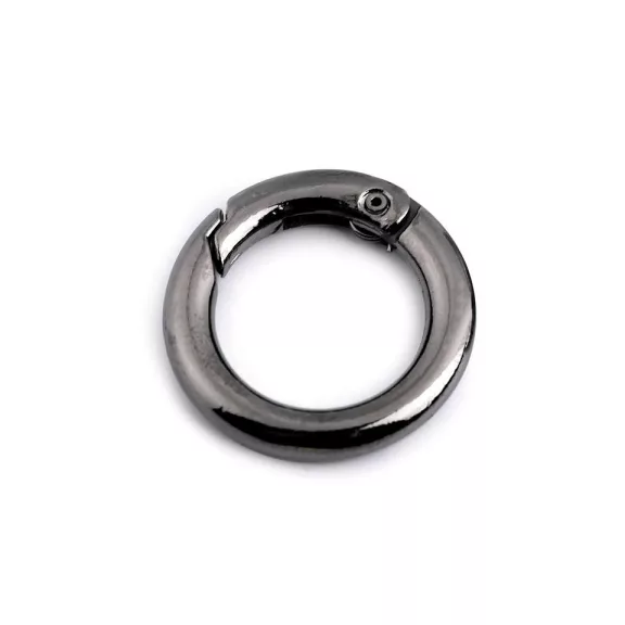 Karabiner gömbölyű táskára való / kulcskarika Ø16 mm - 2 nikkel fekete (50 db-os csomagolás) Karabiner gömbölyű táskára való / kulcskarika Ø16 mm - 2 nikkel fekete (50 db-os csomagolás)