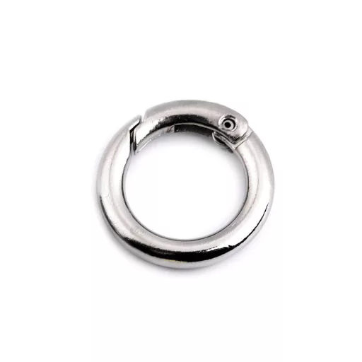 Karabiner gömbölyű táskára való / kulcskarika Ø16 mm