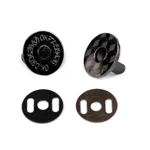 Mágneses vékony kapocs Ø18 mm - 4 nikkel fekete (20 szett) Mágneses vékony kapocs Ø18 mm - 4 nikkel fekete (20 szett)