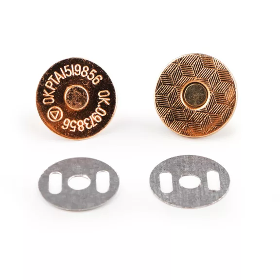 Mágneses vékony kapocs Ø18 mm - 6 rózsaarany (20 szett) Mágneses vékony kapocs Ø18 mm - 6 rózsaarany (20 szett)