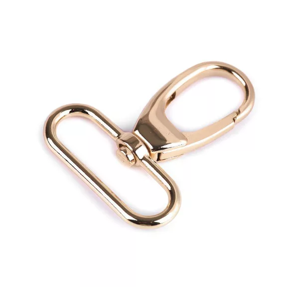 Fém forgós karabiner 38 mm-es befűző - 3 arany klasszik (1 db-os csomagolás) Fém forgós karabiner 38 mm-es befűző - 3 arany klasszik (1 db-os csomagolás)