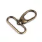 Fém forgós karabiner 38 mm-es befűző - 4 ósárgaréz (10 db-os csomagolás)