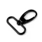 Fém forgós karabiner 38 mm-es befűző - 5 fekete lakk matt (200 db-os csomagolás)