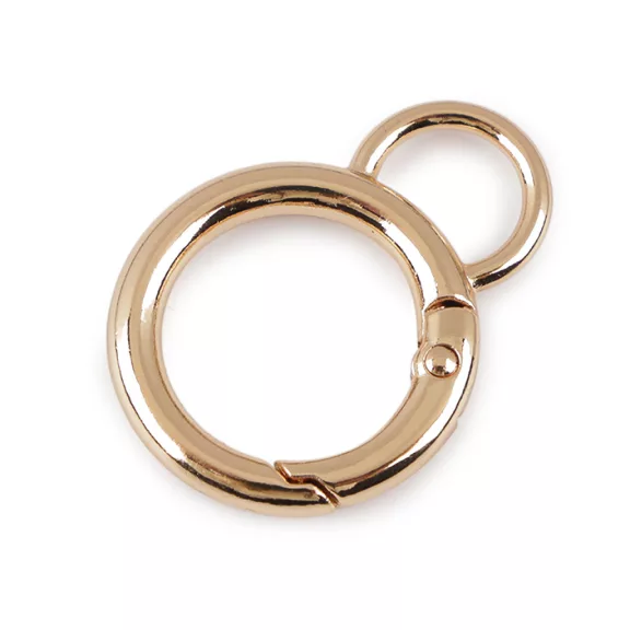 Karabiner gömbölyű táskára való Ø19 mm - 5 rózsaarany (10 db-os csomagolás) Karabiner gömbölyű táskára való Ø19 mm - 5 rózsaarany (10 db-os csomagolás)