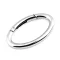 Ovális karabiner táskára / kulcskarika - 1 nikkel (10 db-os csomagolás)