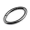 Ovális karabiner táskára / kulcskarika - 2 nikkel fekete (10 db-os csomagolás)