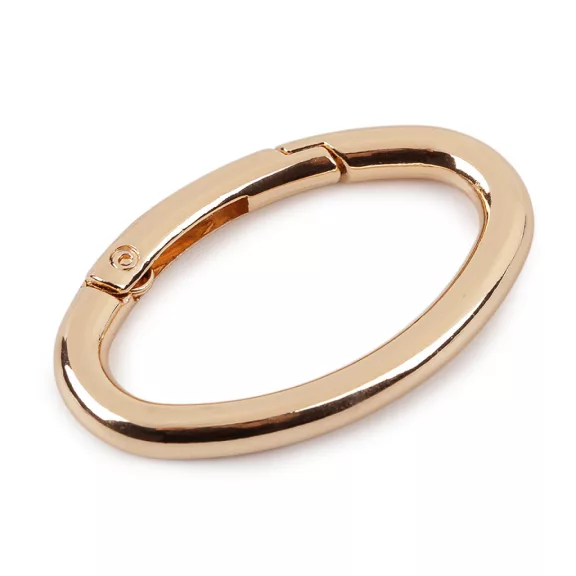 Ovális karabiner táskára / kulcskarika - 5 rózsaarany (1 db-os csomagolás) Ovális karabiner táskára / kulcskarika - 5 rózsaarany (1 db-os csomagolás)